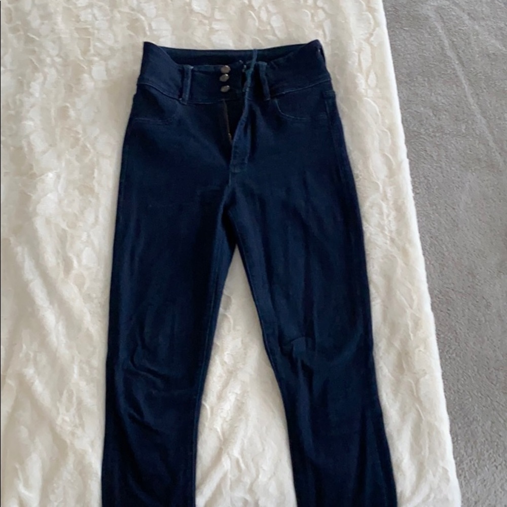 Dark stained jeans